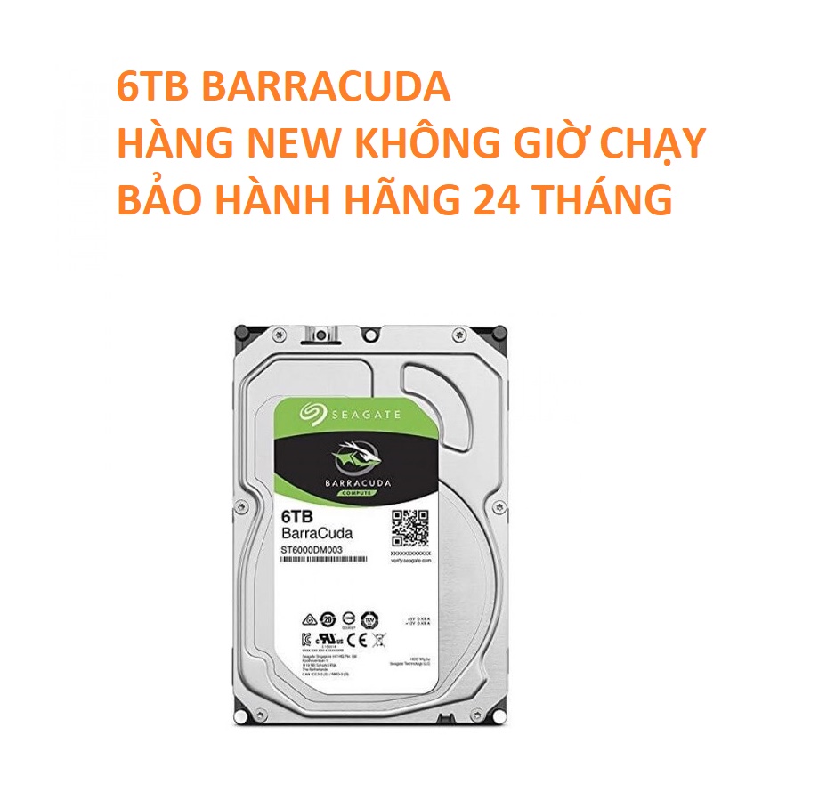 HDD 6TB 4TB 3TB 2TB 1TB 500GB 250GB 160GB SEAGATE BARRACUDA  - BẢO HÀNH 24 THÁNG 1 ĐỔI 1 - HÀNG NEW KHÔNG GIỜ CHẠY