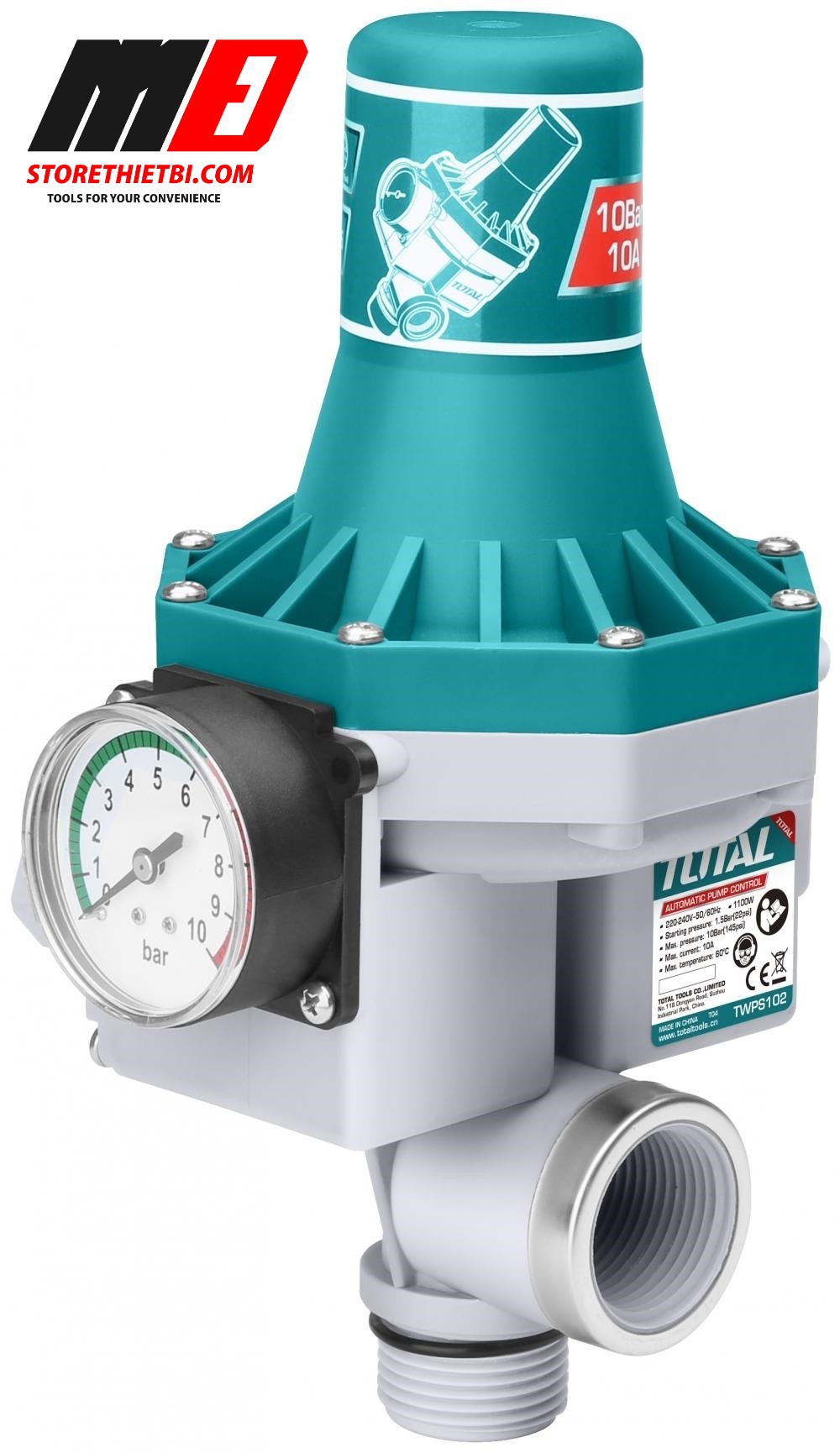 Máy rờ le bơm nước tự động bằng áp suất total twps102