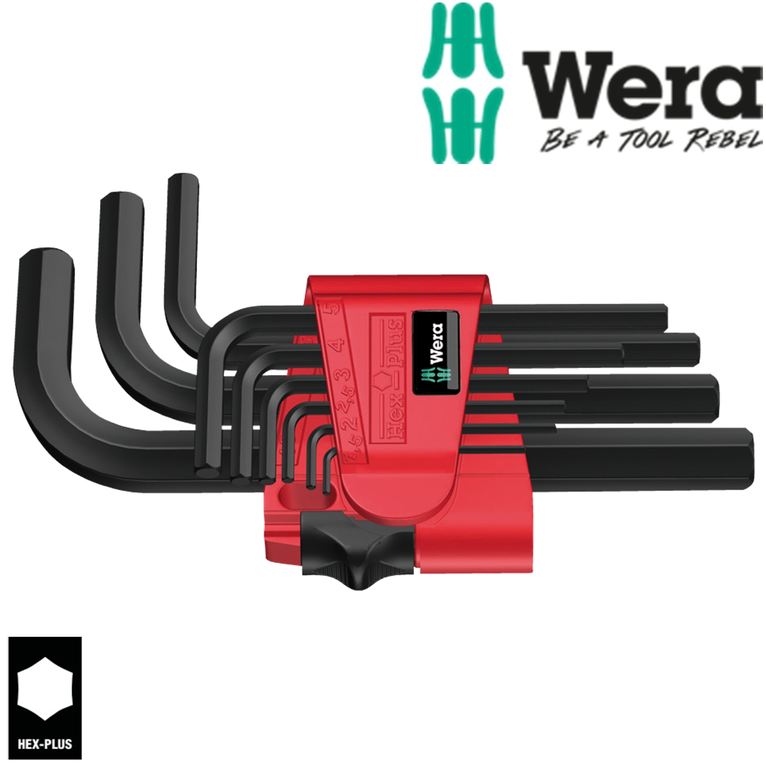 [HCM]Bộ khóa lục giác ngắn 9 cái Wera 950/9 Hex-Plus 7 L-key set metric BlackLaser Wera 05021737001