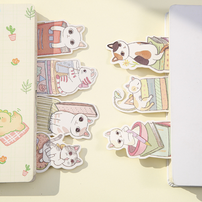 Hộp 30 tờ bookmark cat siêu đáng yêu