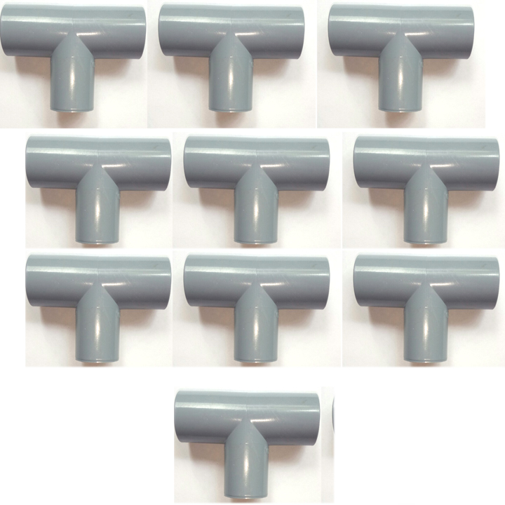 10 chữ T nhựa PVC cao cấp phy 27 dùng chia nhánh ống nước 27 mm trong hệ thống tưới cây tự động, hệ thống nước sinh hoạt, công nghiệp