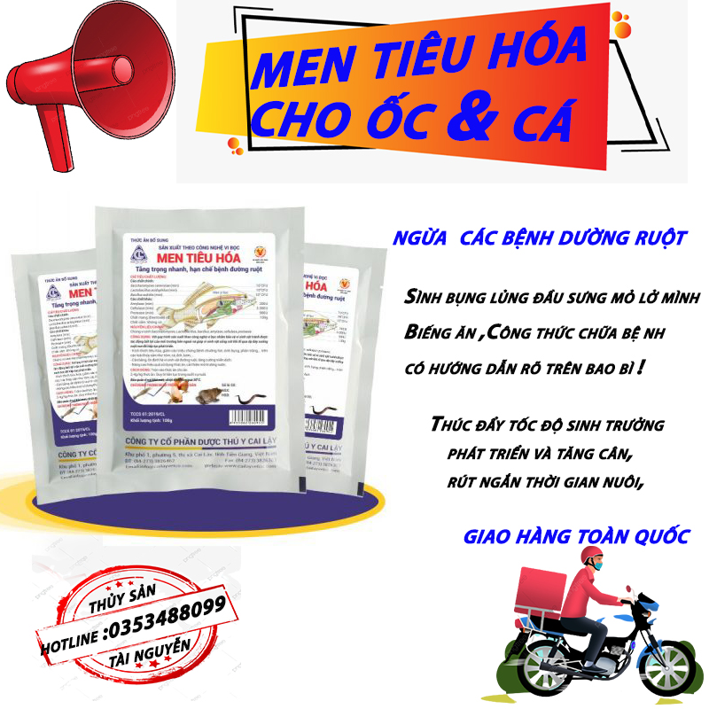 MEN TIÊU HÓA KÍCH THÍCH ĂN MẠNH LỚN NHANH  NGỪA CÁC BỆNH ĐƯỜNG RUỘT KÍCH THÍCH TIÊU HÓA  CHO ỐC BƯƠU ĐEN. CÁ ẾCH LƯƠN ĂN MẠNH LỚN NHANH PHÁT TRIỂN ĐỒNG ĐIỀU KHÔNG BỊ RỐI LOẠN TIÊU HÓA Ở THỦY SẢN
