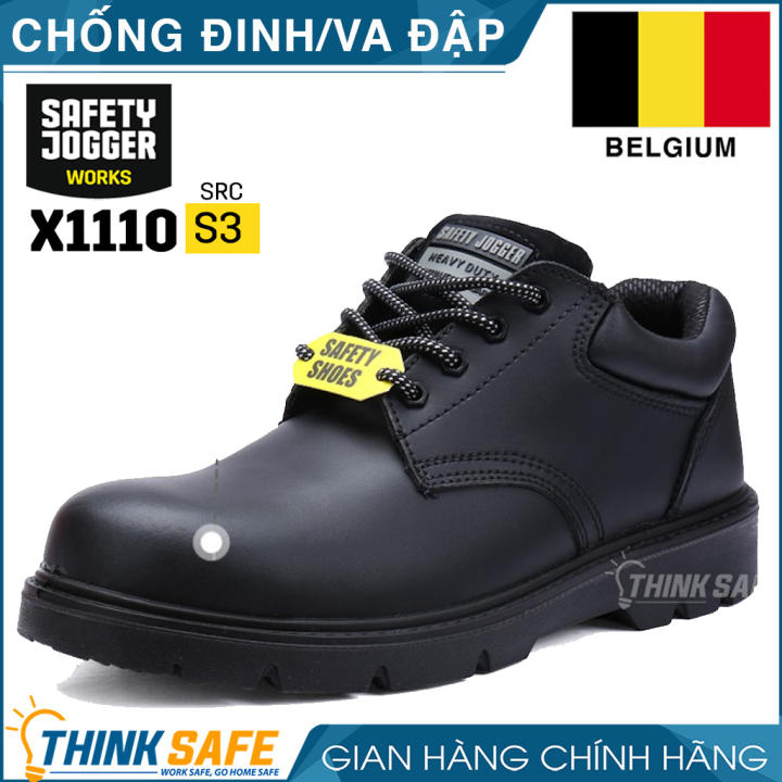 Giày bảo hộ lao động nam Jogger X1110 S3 SRC da bò bền bỉ, cấu tạo phi kim, chống nước - Giày công trình bảo vệ chân êm ái - chính hãng