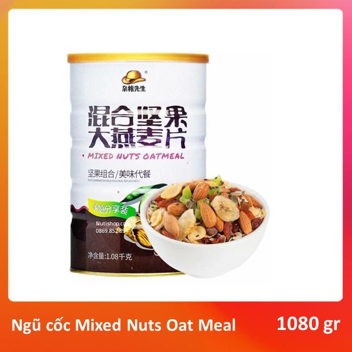 Ngũ cốc ăn sáng mixed nuts oatmeal siêu ngon hộp to 1080g