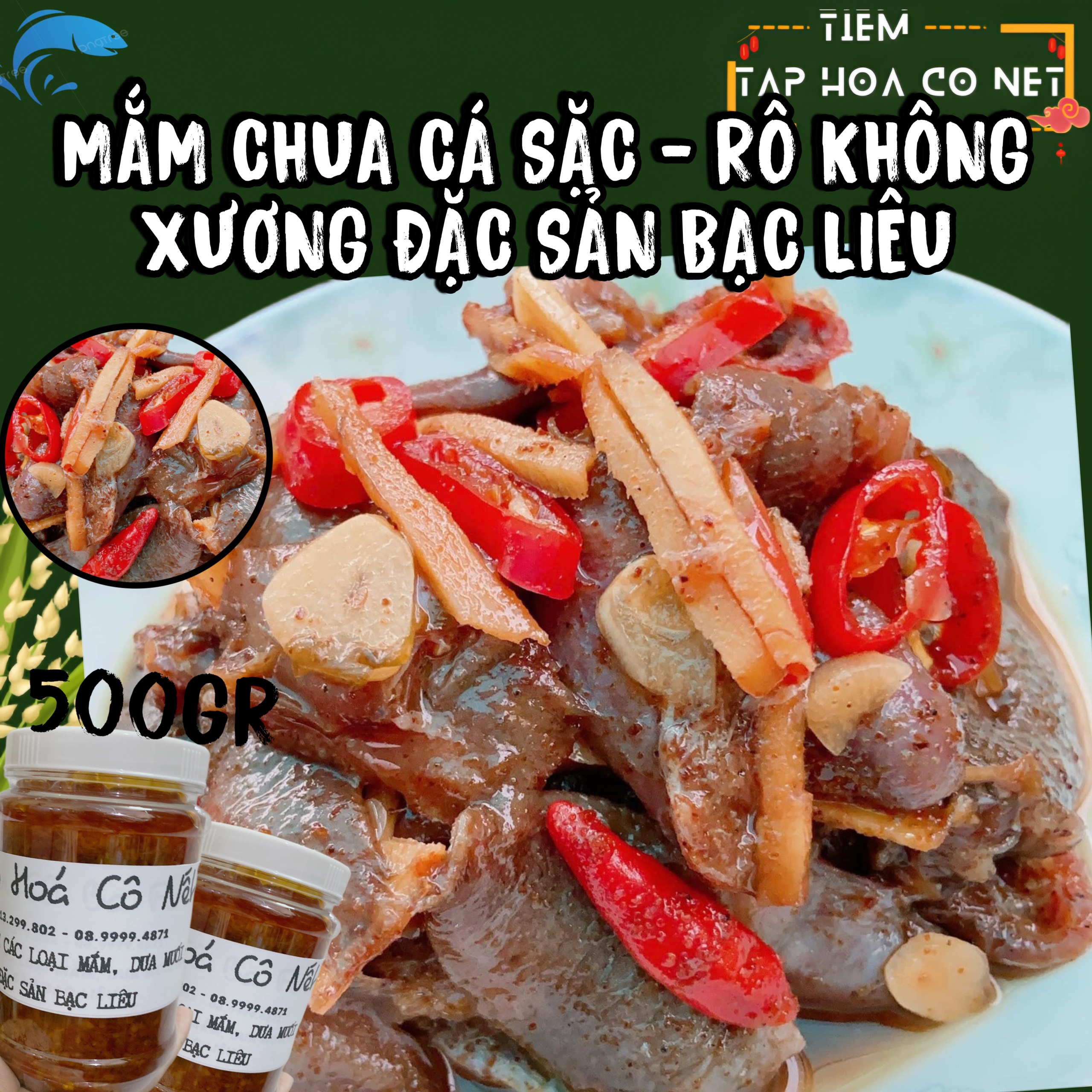 0.5 kí mắm chua cá sặc không xương đặc sản vĩnh hưng bạc liêu