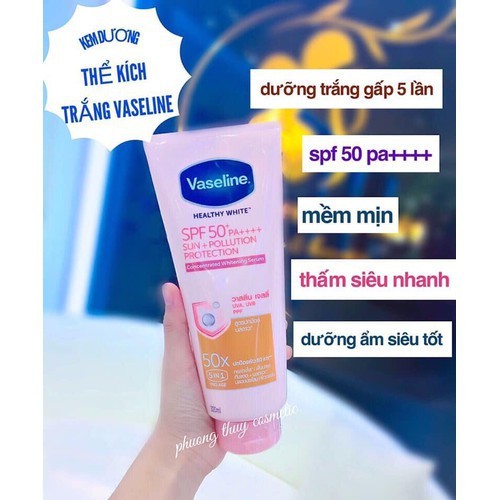 Dưỡng Thể Vaseline 50X Trắng Da Chống Nắng SPF50+ PA++++