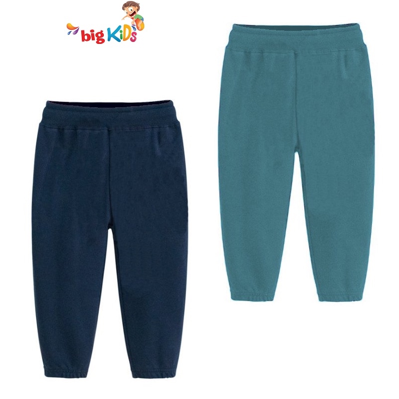 Cái mới Quần dài bé trai size đại xuất dư chất cotton phong cách jogger trẻ em từ 2 đến 8 tuổi - Hãng