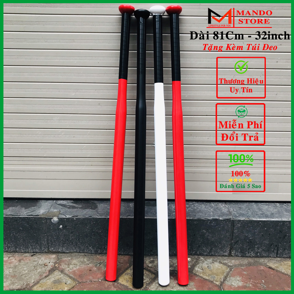 Gậy Bóng Chày Cải Tiến 2.0 Dài 81Cm – Chọn Màu - Thon Hơn – Nhẹ Hơn – Cứng Hơn - Kèm Túi Đựng Gậy Bóng Chày Chuyên Dụng Cao Cấp