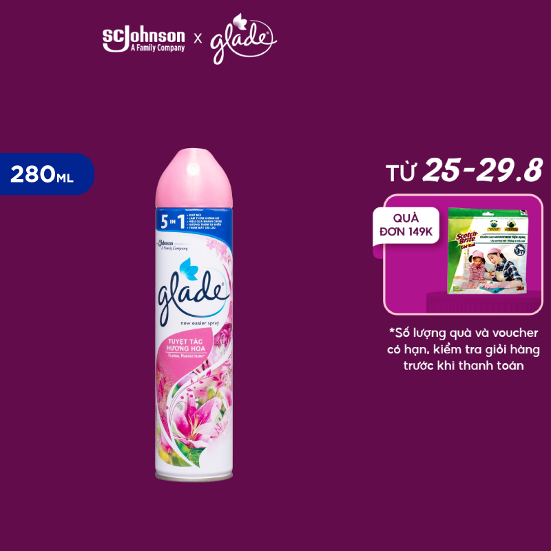 GLADE Xịt thơm phòng Hương Cỏ Hoa 280ml