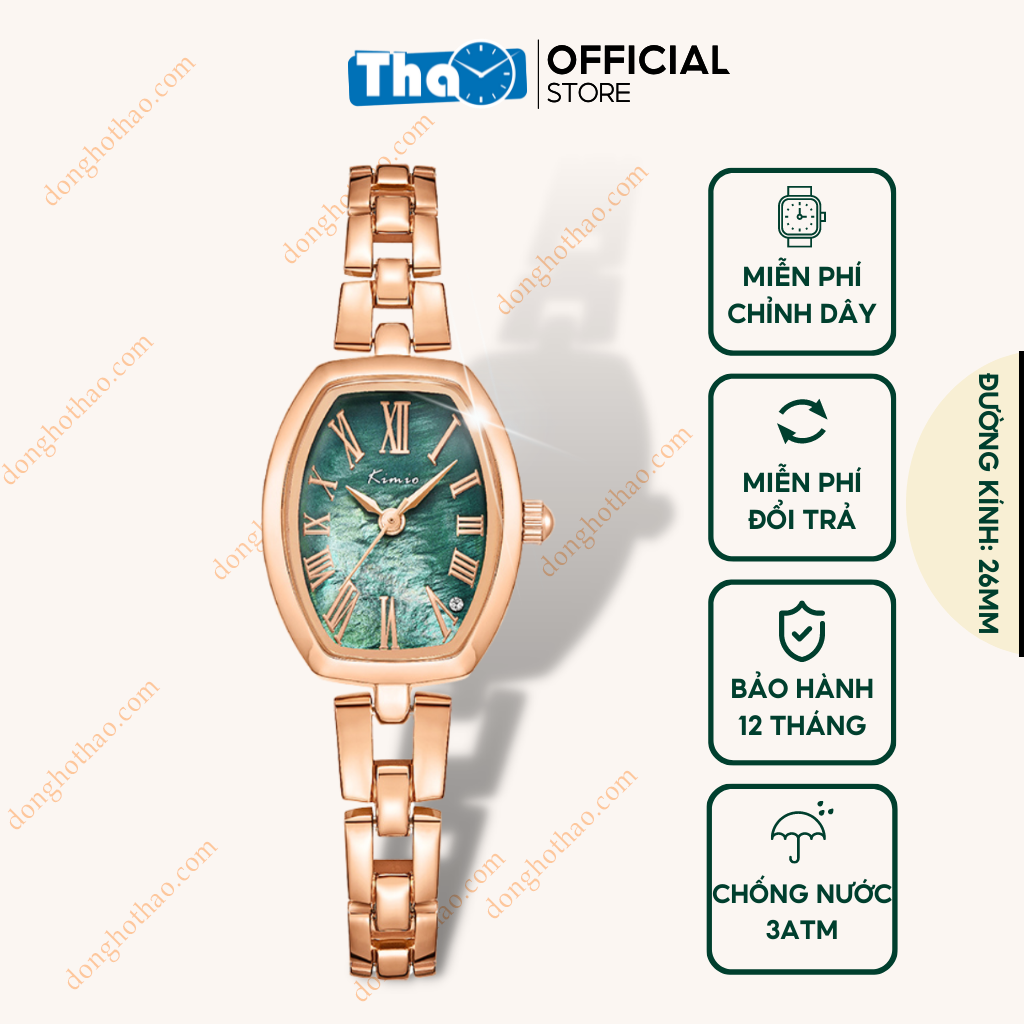 Đồng hồ nữ kim loại sành điệu kimio chính hãng sang trọng yêu kiều thu hút đồng hồ thảo dhtkm52 kimio 6538