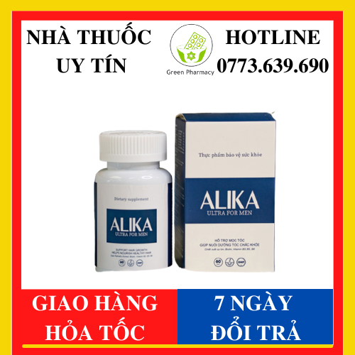 Viên uống Alika Ultra for men Giảm Rụng Tóc, Hỗ trợ Kích Thích Mọc Tóc