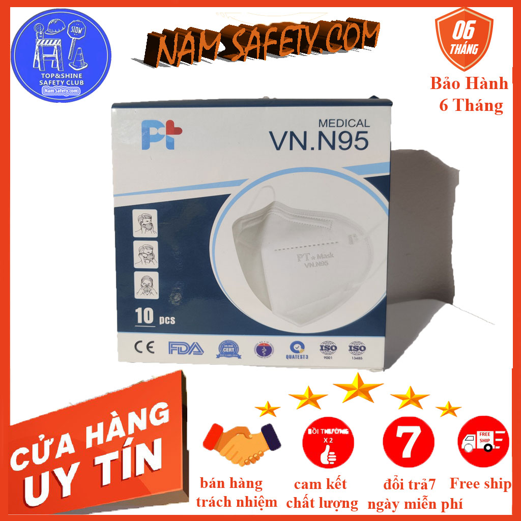 Khẩu Trang Y Tế 5 Lớp N95 Kháng Khuẩn Pro Mask VN.N95 chống bụi siêu mịn PM2.5 Có Kiểm Định Bộ Y Tế Đạt Chuẩn Quốc Tế ISO 9001 13485.CE,FDA - Thị Trường Chính Châu Âu, Mỹ, Nhật Bản, Brazil