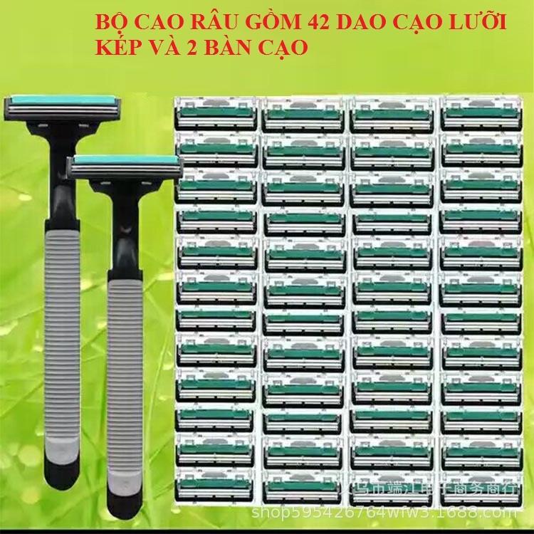 Combo dao cạo râu và 72 lưỡi kép giá rẻ cho nam giới - 2 dạo cạo râu và 72 lưỡi dao kép dao cạo râu