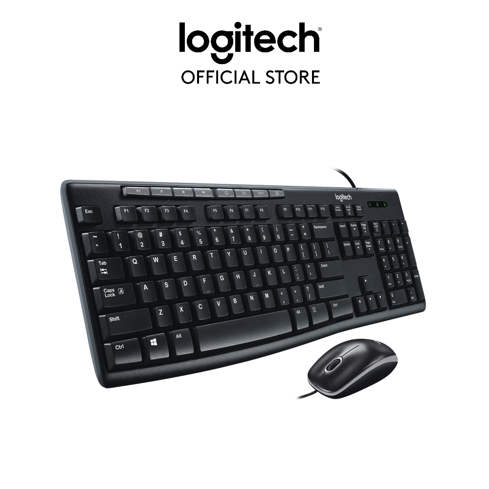 Bộ bàn phím và chuột có dây Logitech MK200