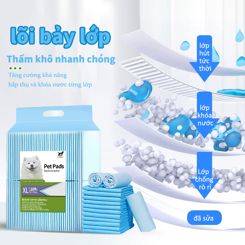 miếng lót vệ sinh khử mùi hôi cho chó,tã lót sàn khay vệ sinh chó