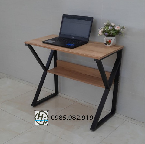 Bàn làm việc chân K có kệ lửng Nhiều kích thước