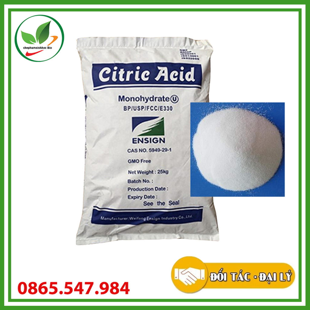 Sản phẩm acid citric. bột chanh. bao 25kg