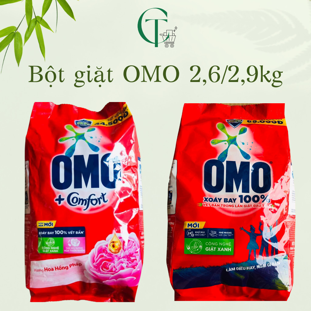 Bột giặt omo túi 2,6/2,9kg