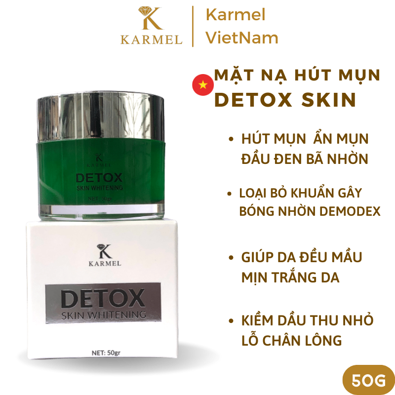 Mặt nạ thải độc da, loại bỏ khuẩn demodex, giúp da trắng mịn tự nhiên -detox skin kamel