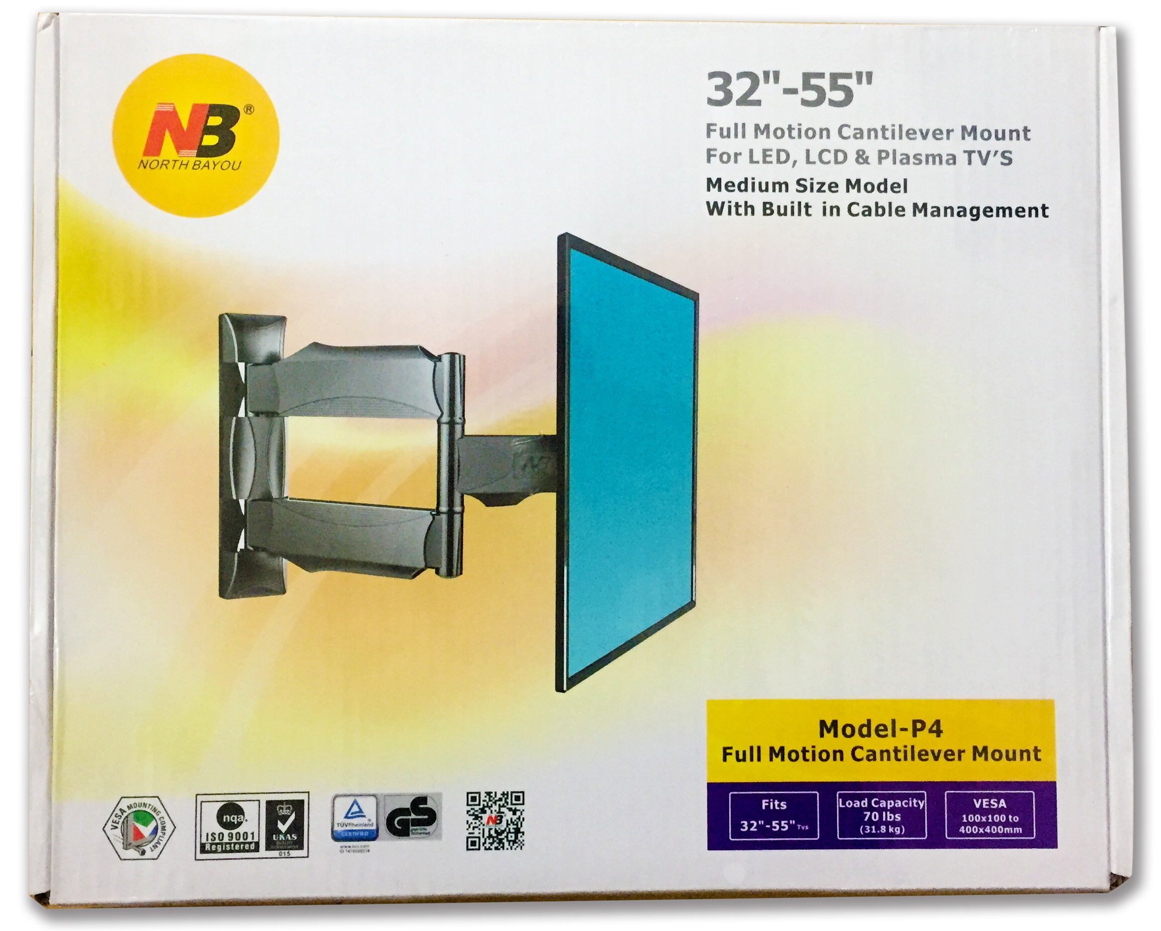 khung tivi xoay 32-55 inch - khung treo tivi xoay cao câp - giá đỡ tivi xoay NB p4