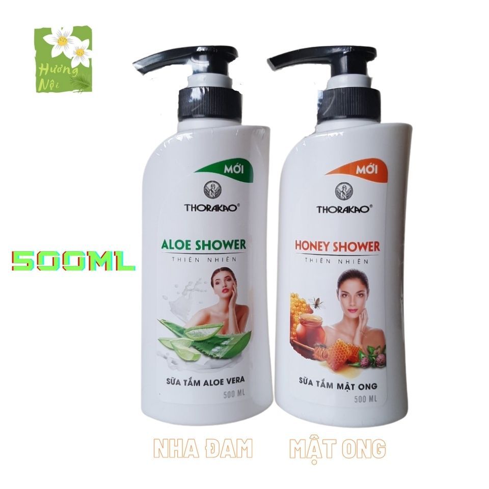 Sữa tắm dưỡng ẩm da Thorakao 500ml Alovera, mật ong