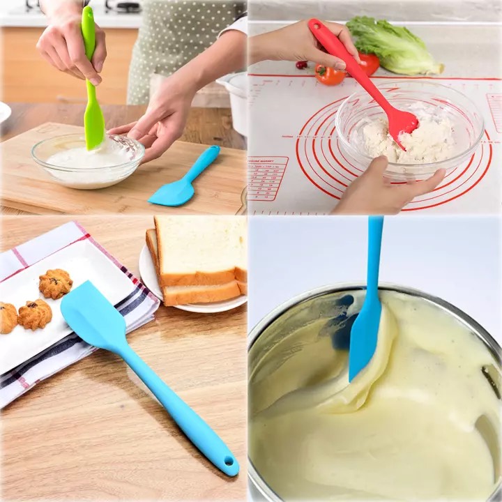 Phới silicone chịu nhiệt dùng để phết kem, bơ.. (silicon nguyên khối) phới trộn bột, vét bột, muôi lật thức ăn