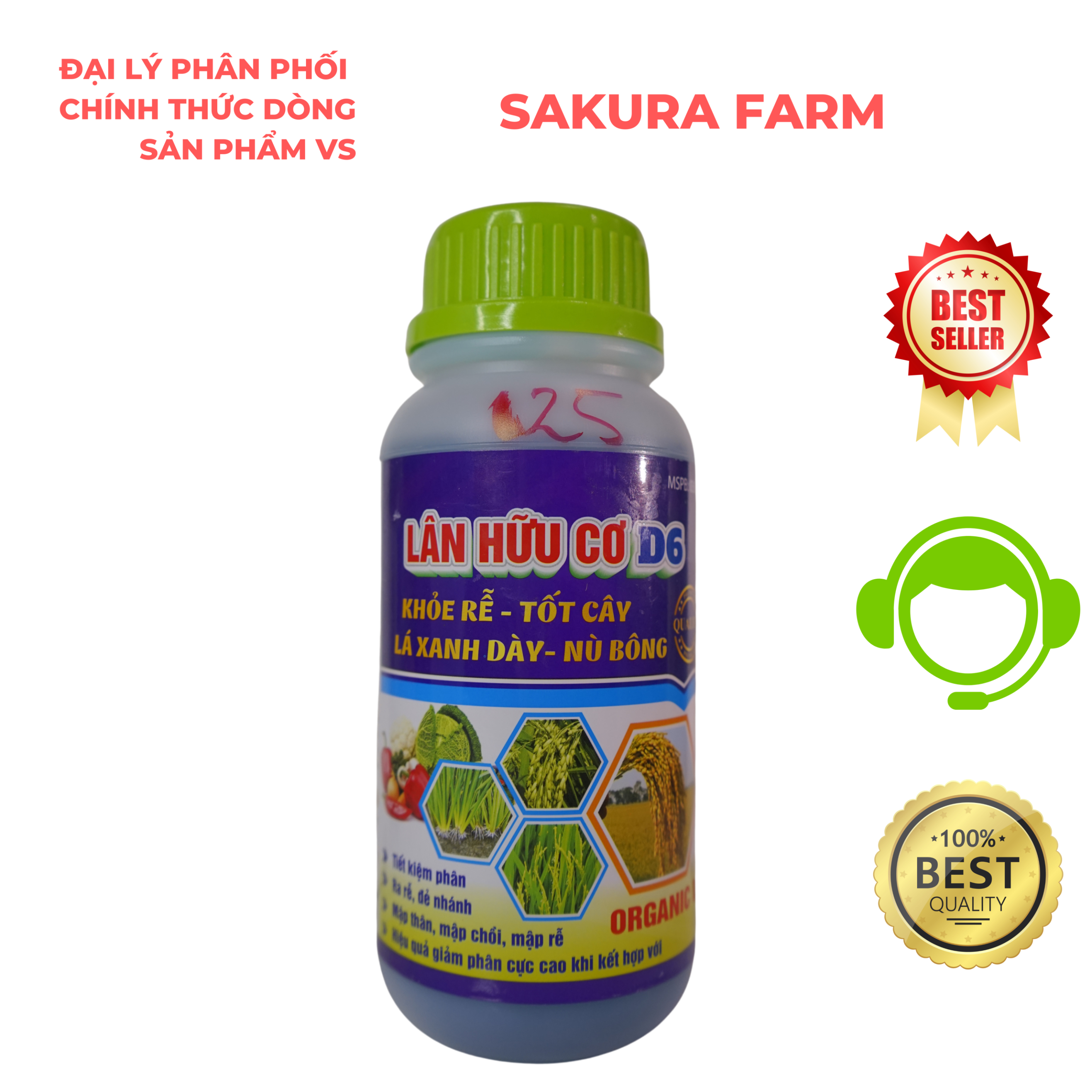 Phân bón lá, lân hữu cơ d6, khoẻ rễ, tốt cây