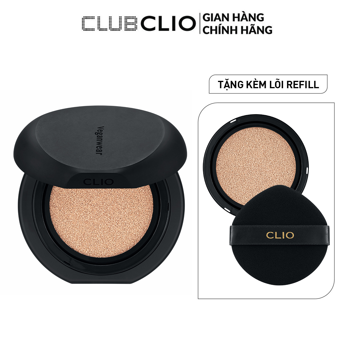 Phấn Nước Thuần Chay Clio Vegan Wear Ceramide Velvet Cushion 15Gx2