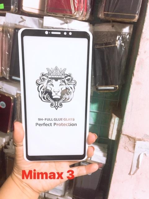 Côm bô 2 kính cường lực phủ màn cho Xiaomi Mimax 3