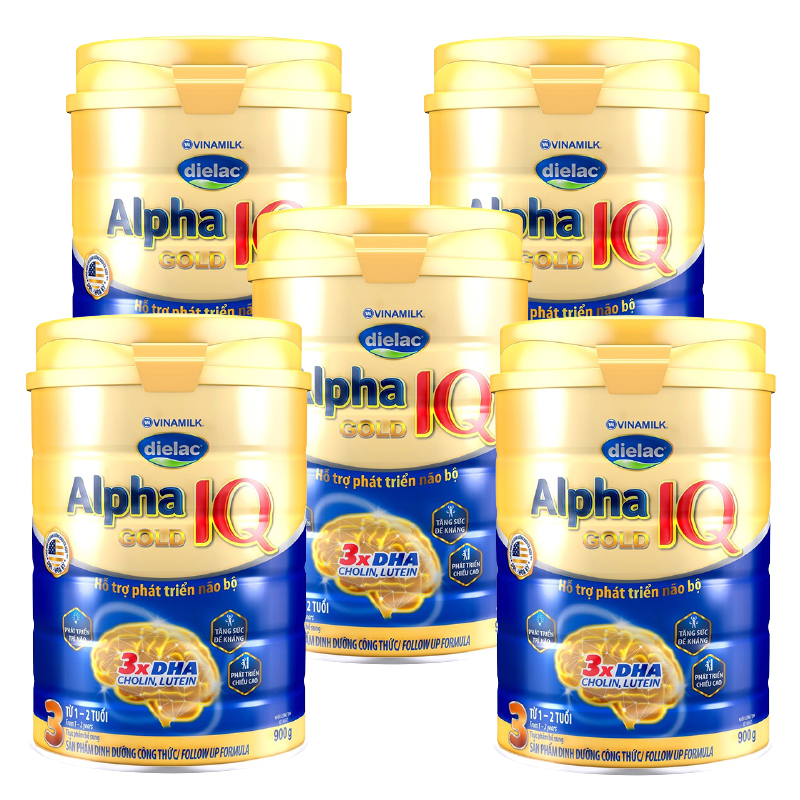 Sữa bột vinamilk dielac alpha gold iq 1 2 3 4 - lon 900g, date mới nhất