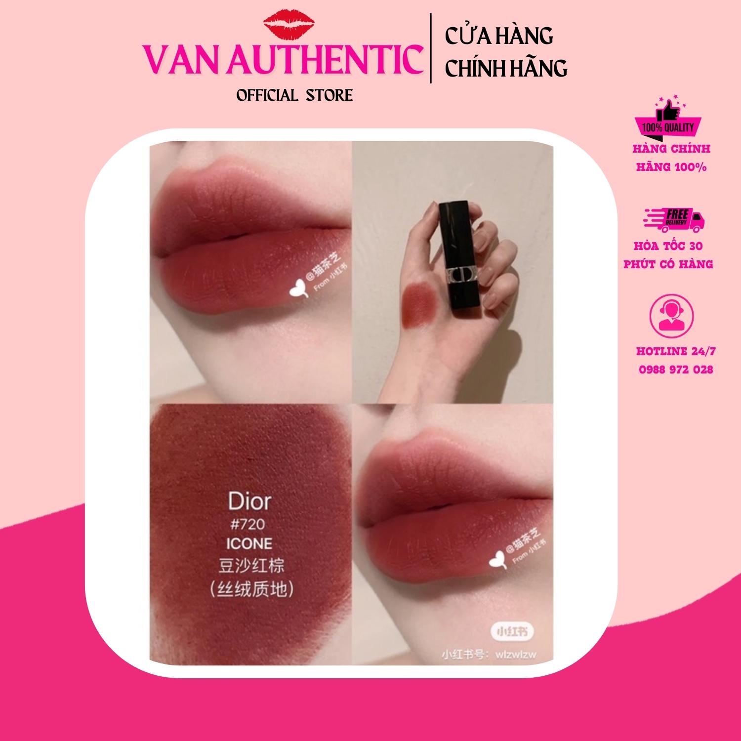Son dior velvet 720 icóne – hồng nâu mới nhất