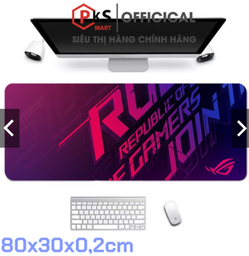 Pad Chuột] Lót Chuột Cỡ Lớn Gaming ASUS-ROG 80x30 In Hình Sắc Nét May Bo Viền Chắc Chắn Nhiều Mẫu Mã - PKSMART