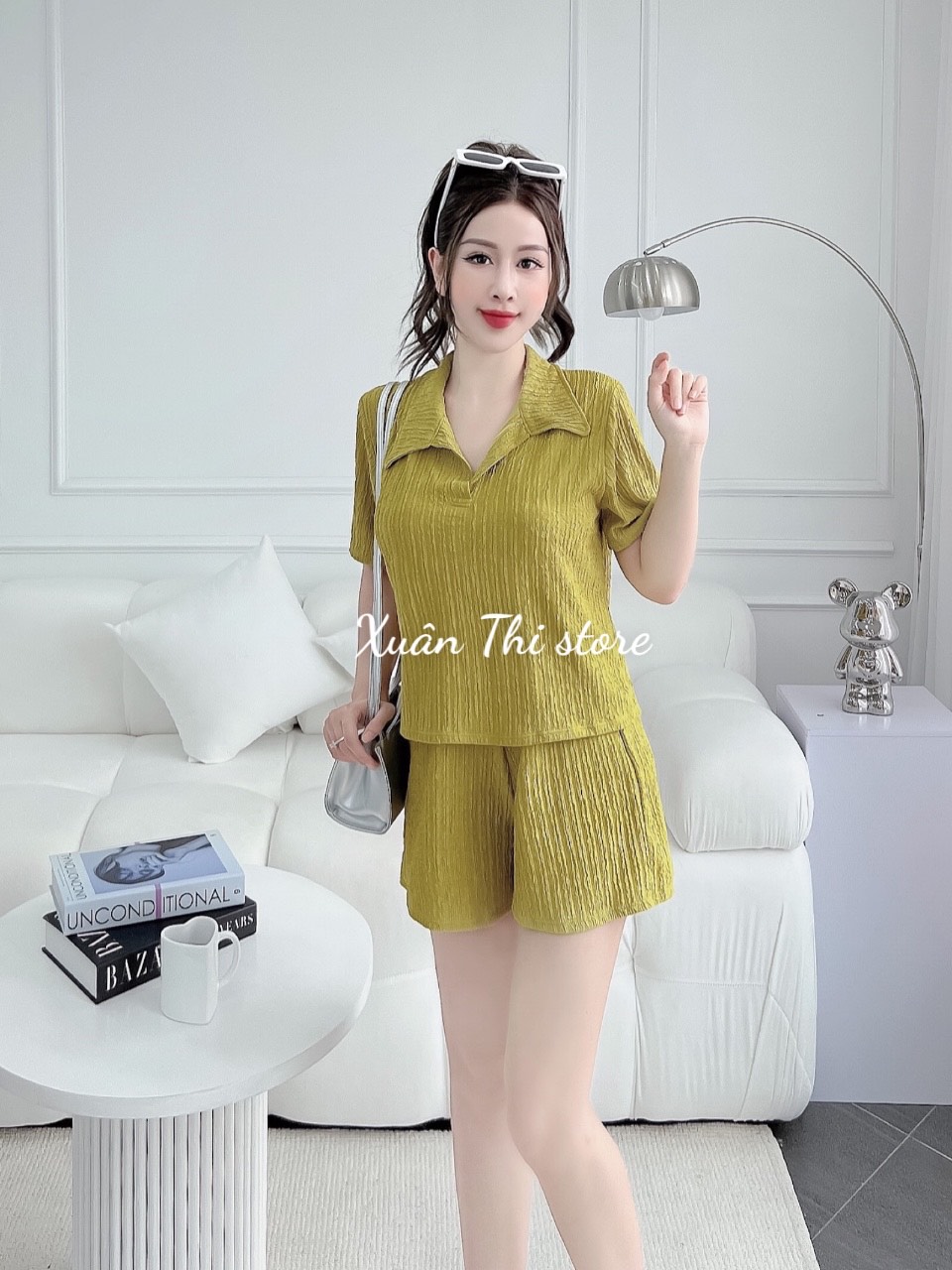 Set bộ đùi nữ chất thun xốp co giãn 4 chiều mặc nhà,dạo phố siêu xinh