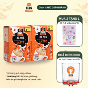 |Tặng 1 Hộp Elys Coffe Latte Dâu| Elys Coffee - Combo 2 Hộp Cà Phê Hòa Tan Latte vị Muối 3in1 | Hộp 255g x 15 túi
