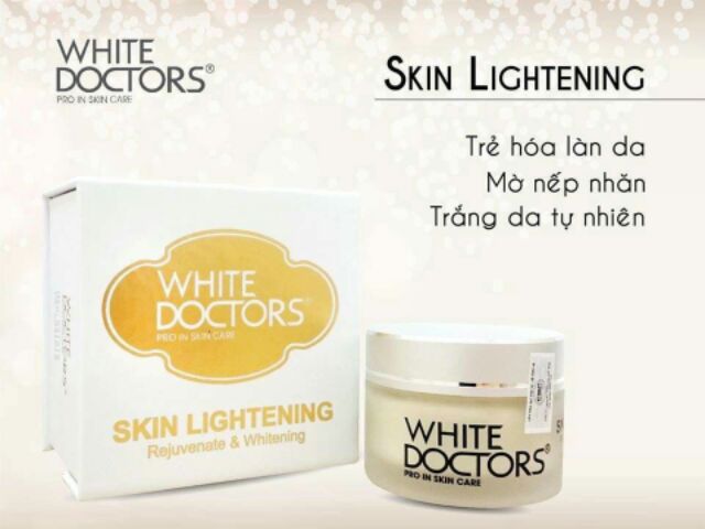 Kem làm trắng da mờ nếp nhăn White Doctors Skin Lightening 40g