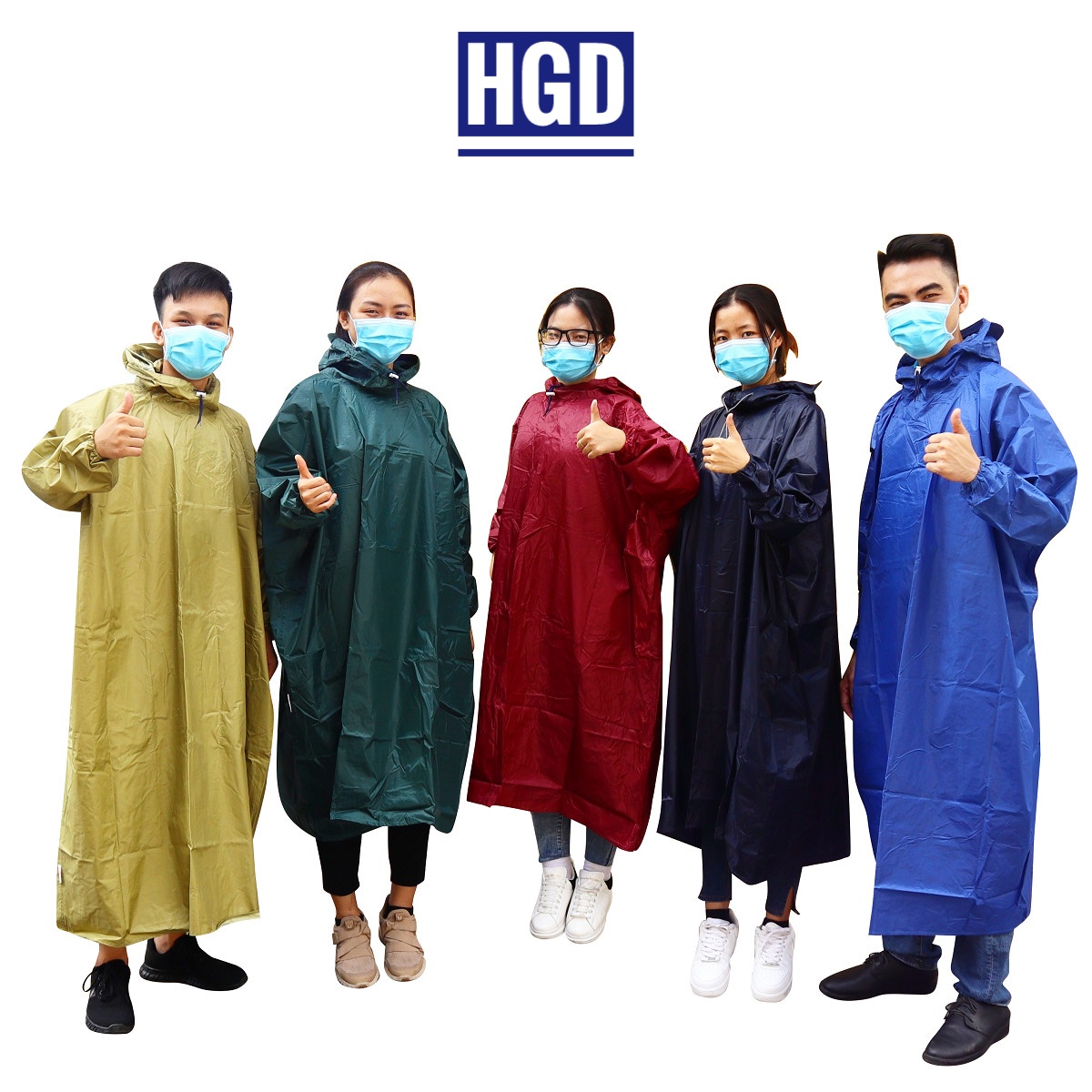 Áo Mưa Bít Vải Dù Kín Người Siêu Bền 1 Người Áo Mưa Không Xẻ Tà AM01