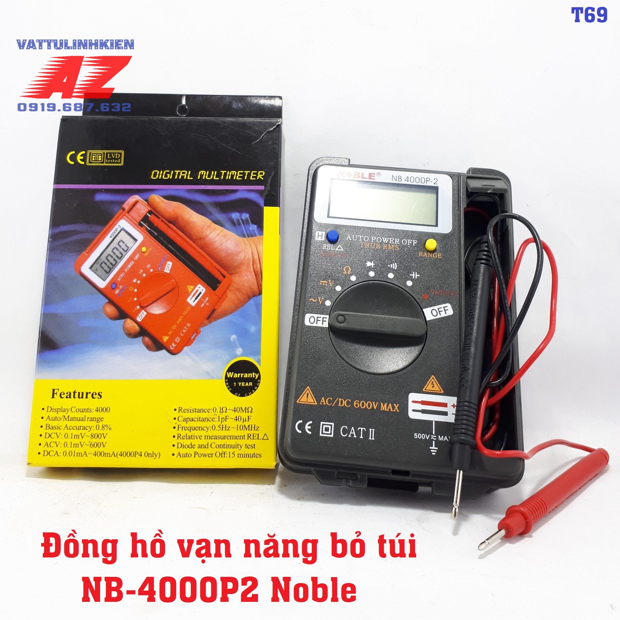 Đồng hồ vạn năng bỏ túi nb-4000p2 noble