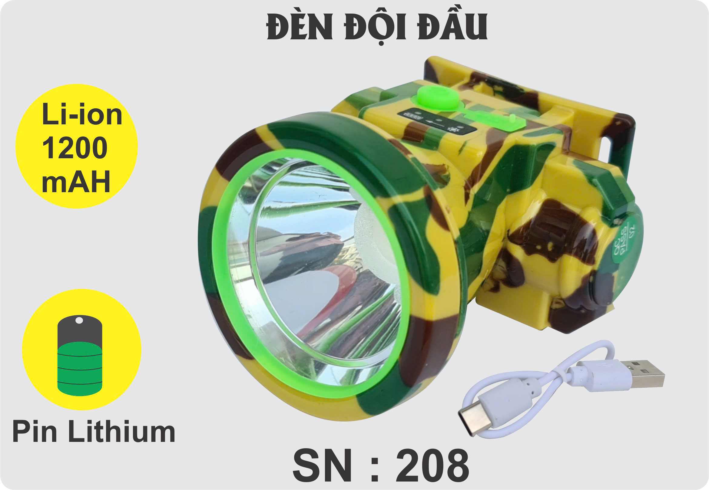 Đèn Đội Đầu 208