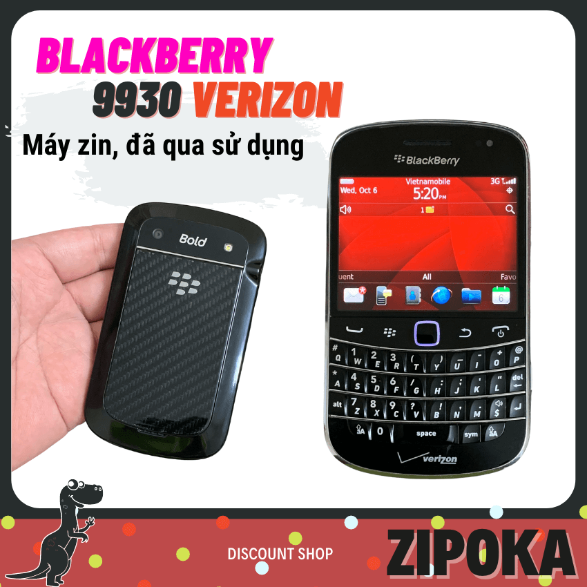 Blackberry 9930 zin chính hãng đã qua sử dụng còn đẹp. Điện thoại kèm pin zin dùng chuẩn nghe gọi to rõ ấm - ZIPOKA.