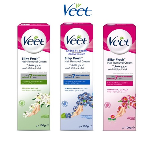 Kem Tẩy Lông Veet Silky Fresh Hair Removal Cream 100ml