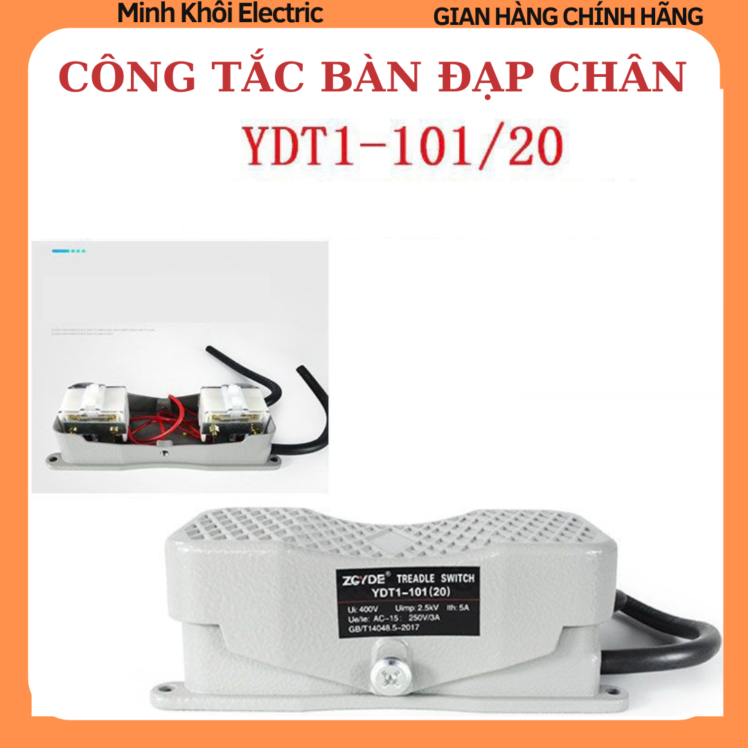 Công tắc bàn đạp chân YDT1-101/20,công tắc chân YDT1,bàn đạp điện,cóc nhấn,bàn đạp máy khâu,công tắc đạp chân,công tắc bàn đạp cho máy hàn, máy khâu,công tắc chân đạp