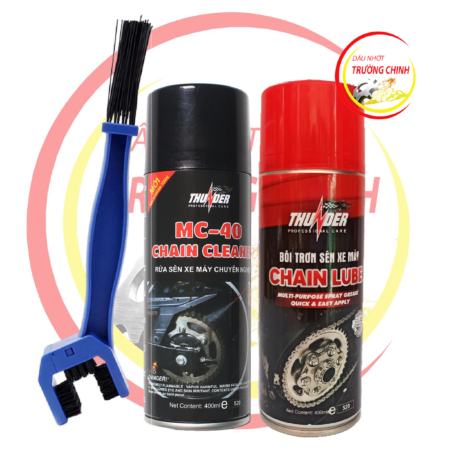Compo 3 sản phẩm vệ sinh bảo dưỡng sên thunder 400ml