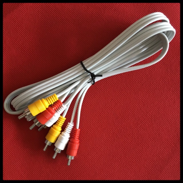 Dây jack av 3 màu, 6 đầu bông sen y hình