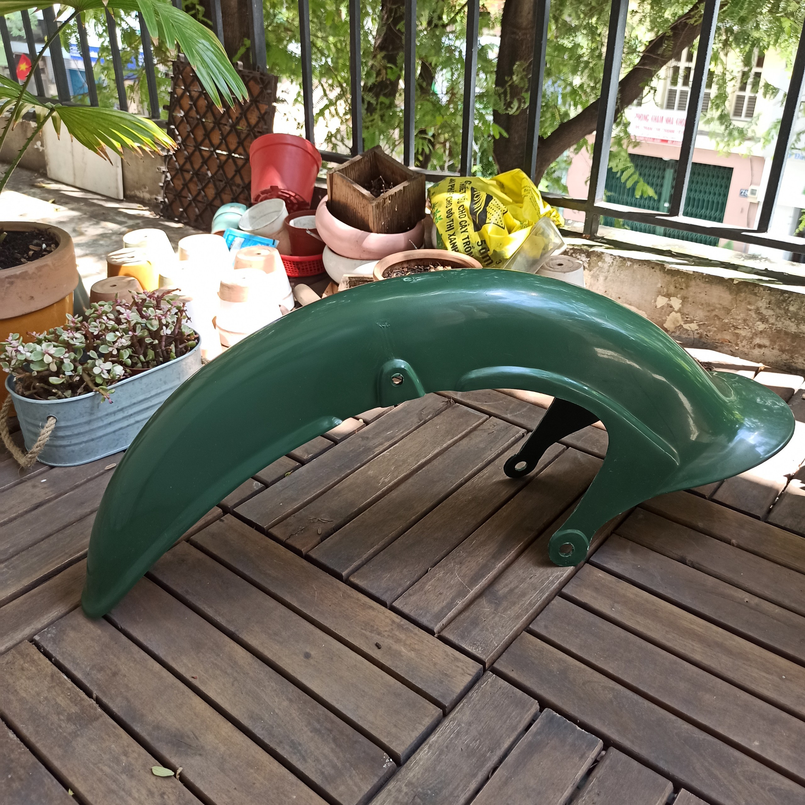 Dè chắn bùn, dè trước xe cub màu xanh rêu, xanh lá nhạt