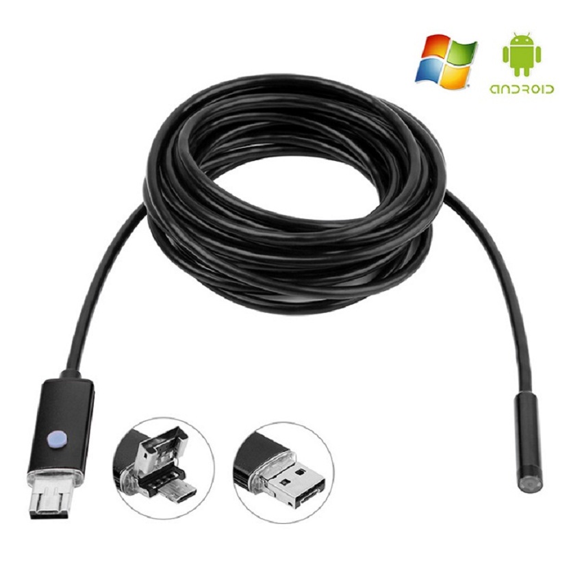 Camera dạng ống Mini cổng kết nối Mini USB chuyên dụng cho Điện Thoại Thông Minh tích hợp Chống Nước(cáp mềm)