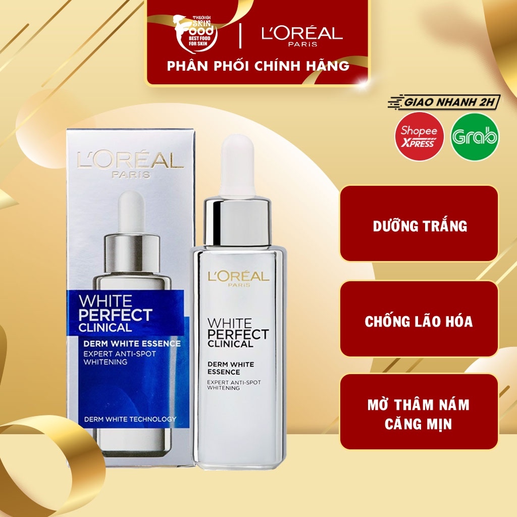 ✷☇ Tinh Chất Tăng Cường Dưỡng Trắng Giảm Thâm Nám L'Oreal White Perfect Clinical Derm White Essence 30ml