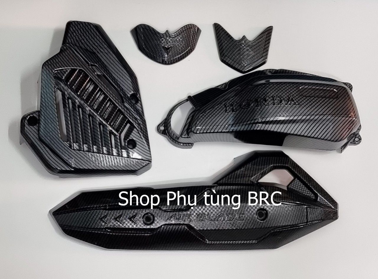 Phụ kiện 5 món ốp cacbon trang trí xe air blade 2016 - 2019