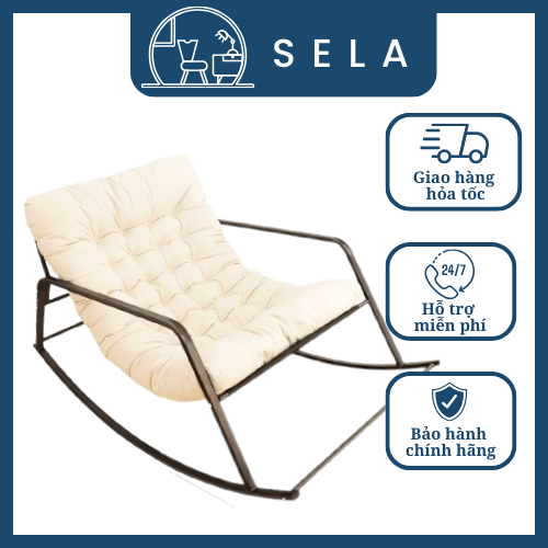 Ghế bập bênh đôi có gác chân ghế sofa lười phổ biến Chair Home