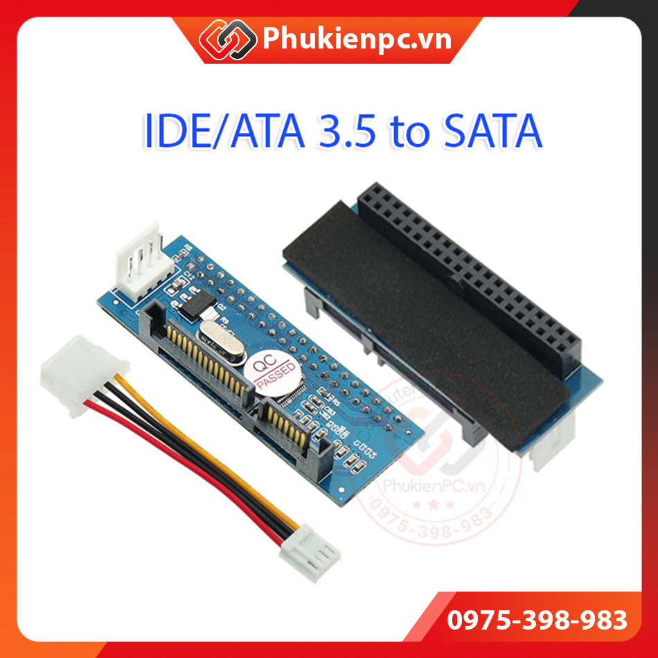 Adapter chuyển đổi ổ cứng hdd ide 3.5 inch sang sata. card chuyển đổi ổ cứng hdd, cd dvd rom chuẩn ide ata pata 3.5 inch sang sata