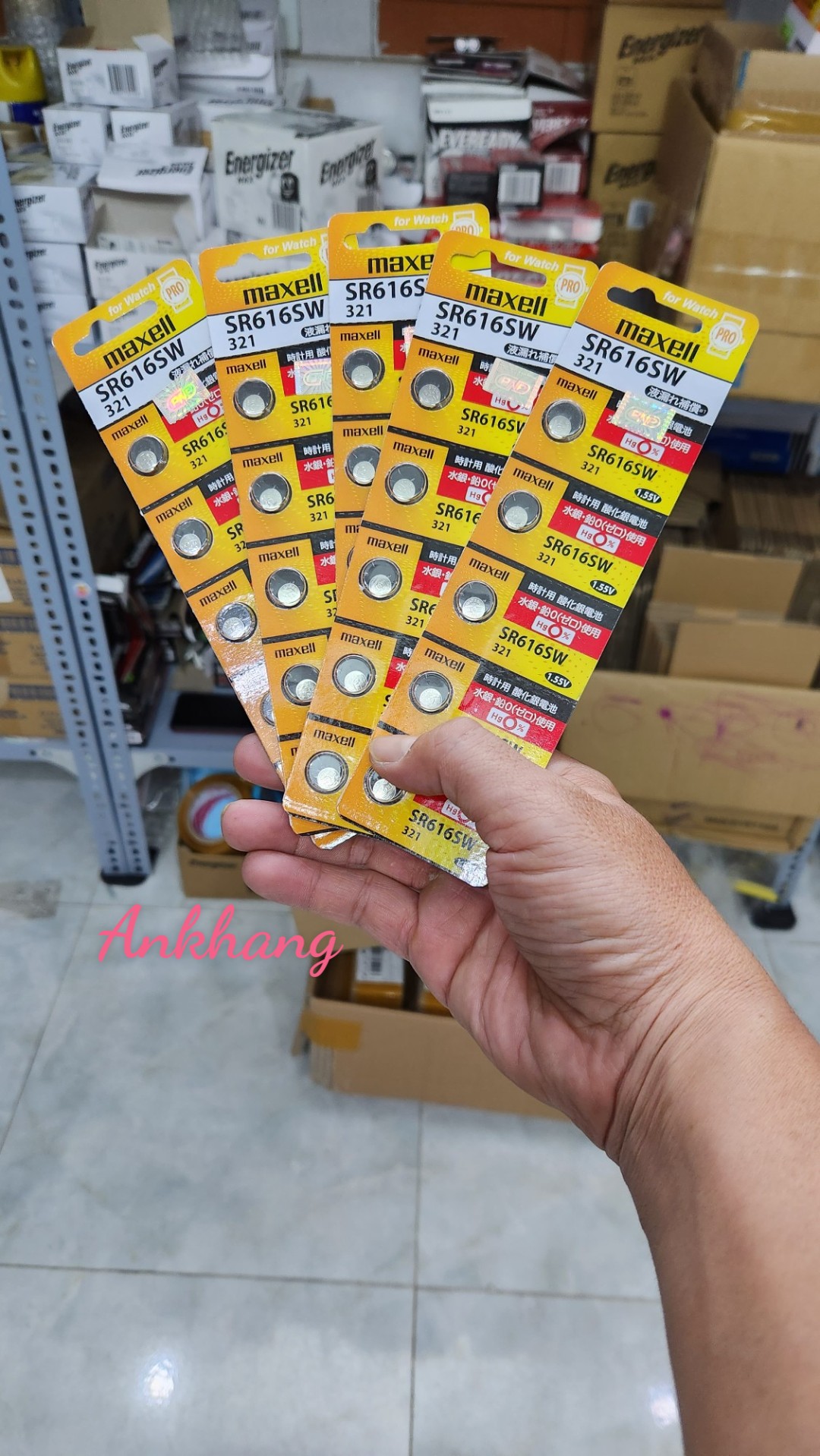 Pin đồng hồ maxell pro sr616sw / sr616 / 321 - made in japan